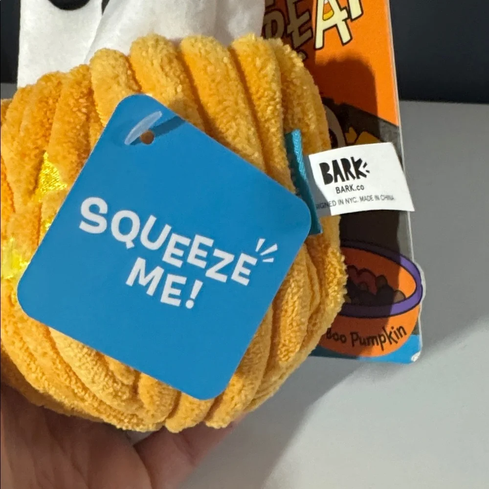 BRAND New Bark Eek-A-Boo Pumpkin Plush Dog Toy, Multicolor, for Dogs of All Size - Picture 11 of 11